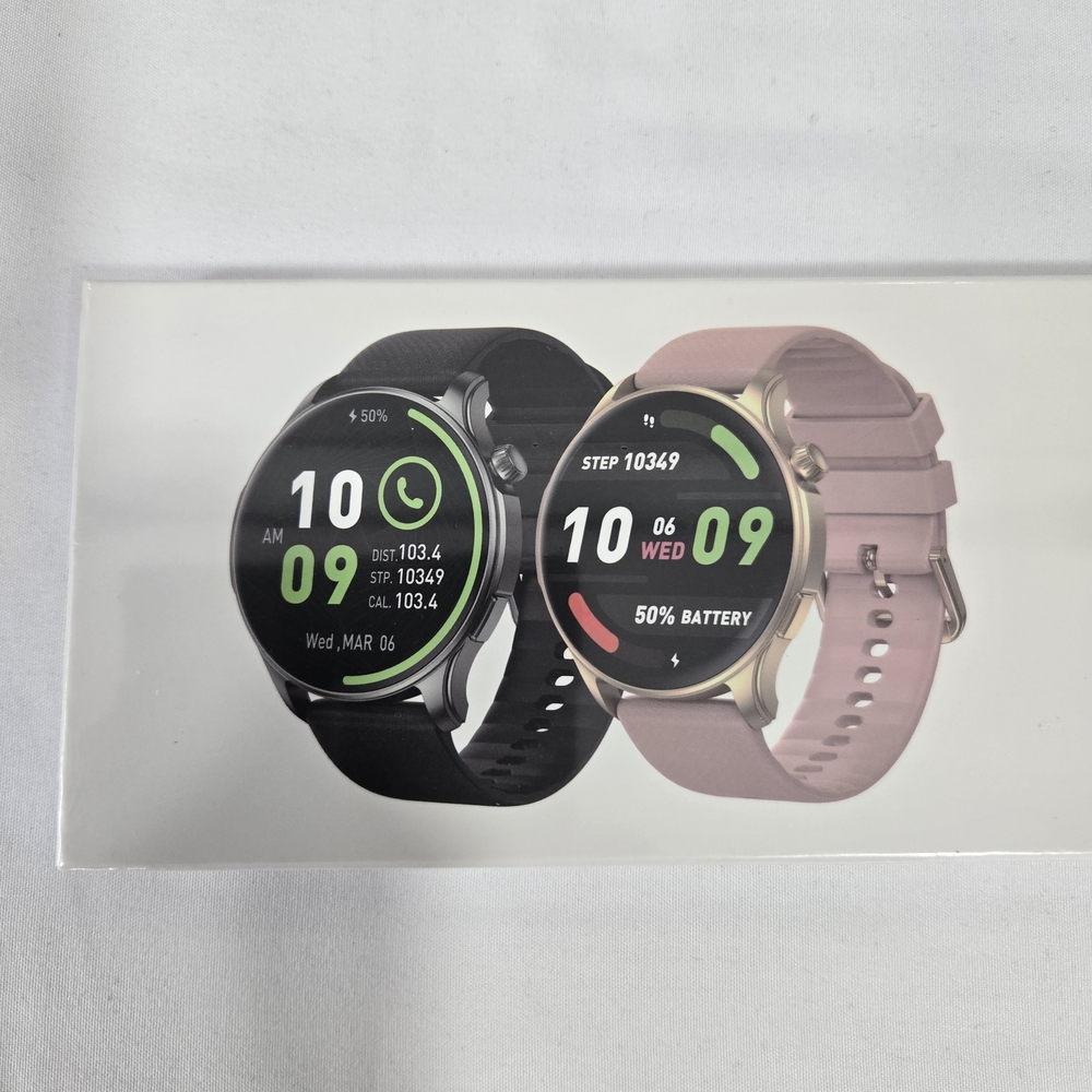 Black Smart Watch Unisex Fitness Tracker Step Counter Compatible Apple & Android